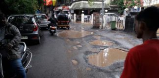 Moon-like craters on Sherly Rajan road